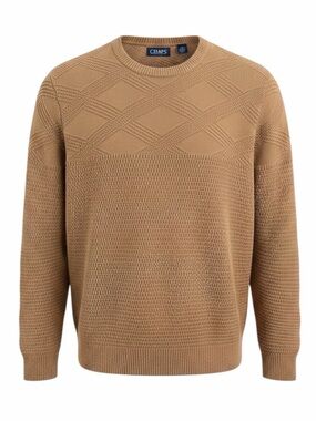 CHAPS 100% Cotton Knit Crewneck Sweater Oversized Size XL